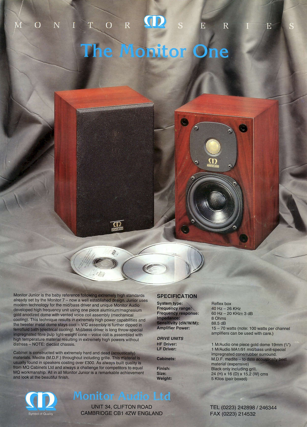 Old monitor audio sales speakers